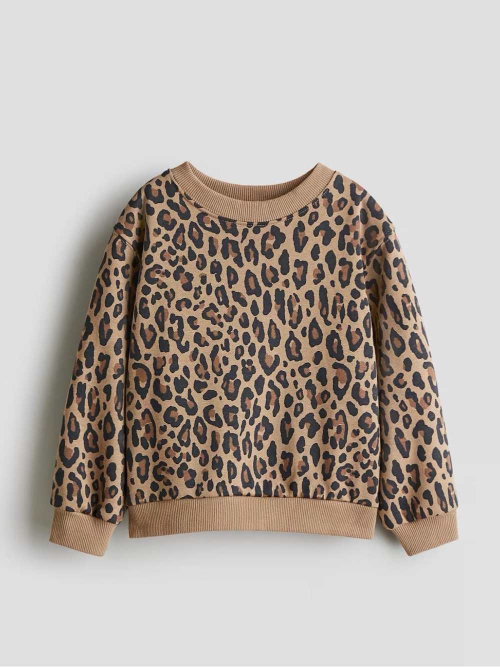 H&M Girls Leopard Print Sweatshirt Size 5T/6Y